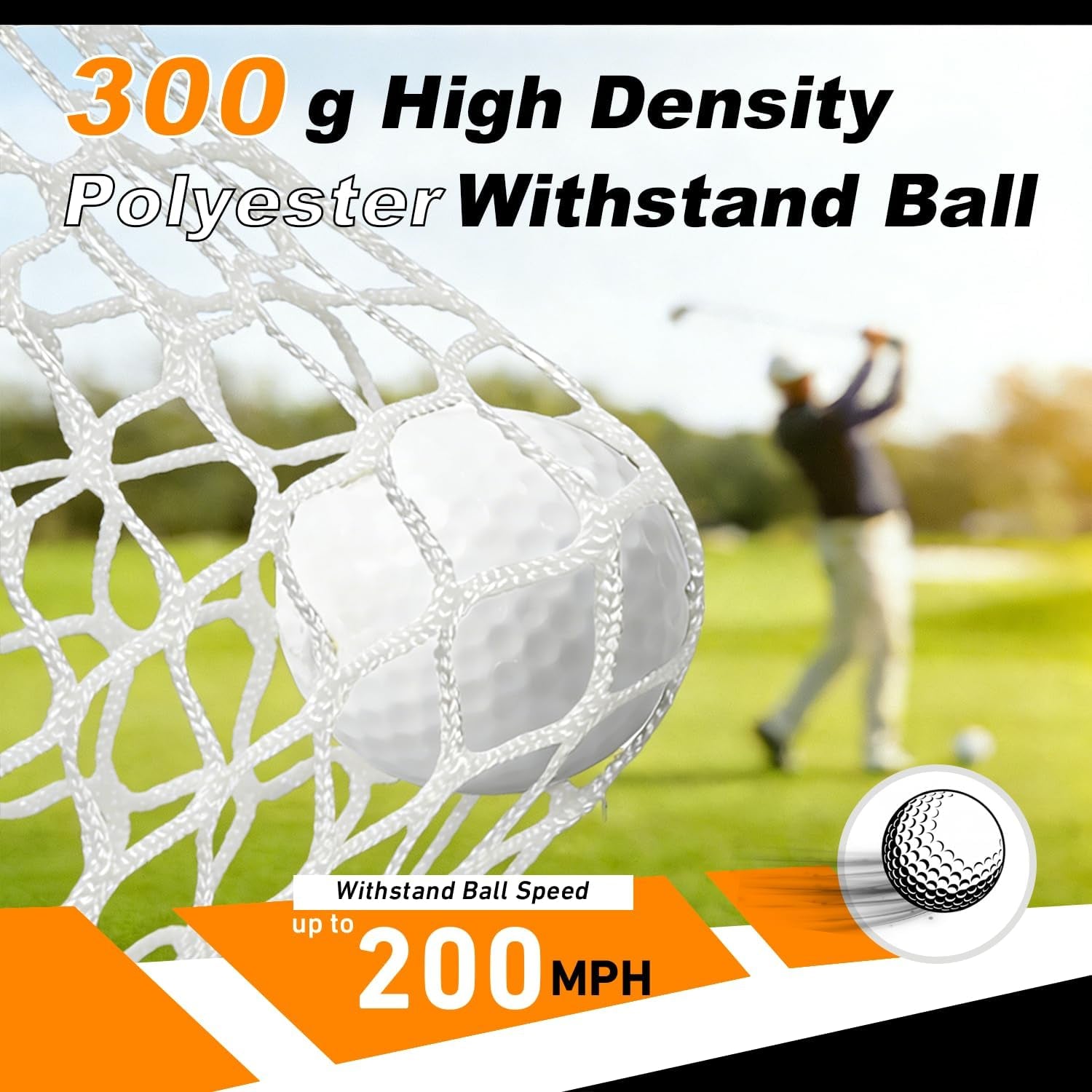Golf Net: Backyard Driving Real Golf Ball Practice Hitting Training by Turf Mat Target Indoor Outdoor Chipping Swing Gift for Golfers Dad Husband Men